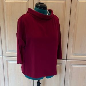 Chico's Burgundy Cowl Neck Top